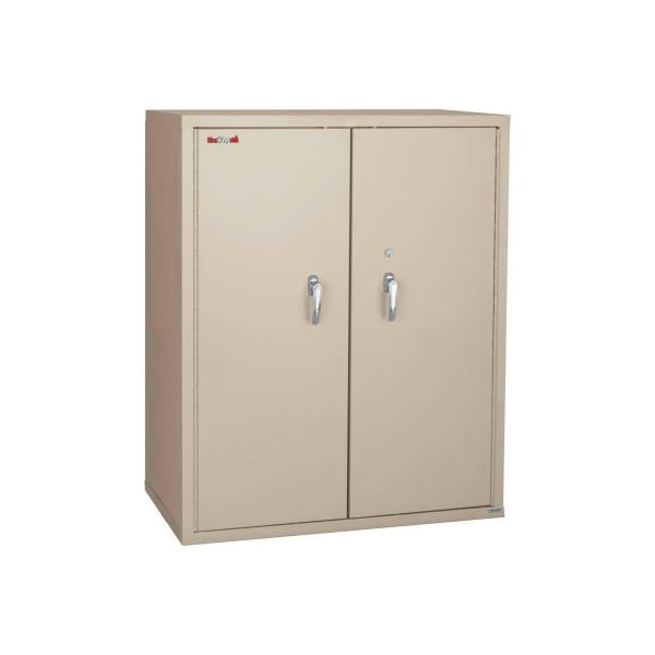 Fire King FireKing Fireproof Storage Cabinet W/End Tab Inserts, 36"Wx19-1/4"Dx44"H, Parchment, Assembled CF4436-MDPA - main